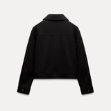Nancy | Women's Cropped Zip-Front Jacket with Structured Fit