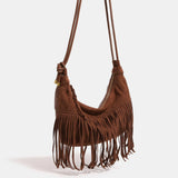 Sierra | Women Bag with Suede and Fringe