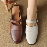 Biarritz | Women’s Slingback Leather Sandals with Cushioned Footbed