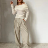 Orvieto | Women Top With Off Shoulder Knit