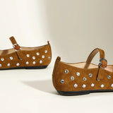 Evelyn | Women's Studded Mary Janes: Crystals &amp; Strap