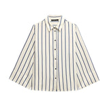 Penelope | Women Shirt With Striped Button Up