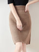 Camilla | Women's Skirt with Ribbed Texture and Midi Length