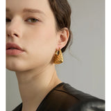 Arlen | Women Earrings with Chunky Hoops and Gold Finish