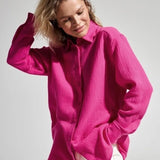 Langley | Women Shirt With Cotton Crinkle Fabric