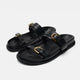 Lucia | Women's Slides with Double Straps and Leather