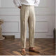 Wesley | Men's Linen Pants with High-Waist Straight-Leg