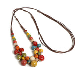 Mira | Women Necklace with Ceramic Beads and Adjustable Cord