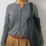 Camille | Women Cardigan With Knit Round Neck