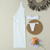 Corvina | Women's Three-Piece Swim Set with Bandeau Bikini and Wrap Maxi Cover-Up