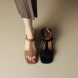 Mirea | Women Sandals with T-Strap and Cushioned Heel