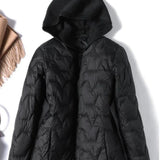 Magdalena | Women's Lightweight Duck Down Jacket with Heart Quilt and Knit Hood