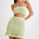 Savannah | Women's Knit Set with Bandeau Shorts