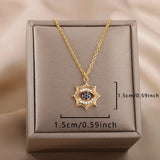 Saphira | Women Necklace with Evil Eye and Blue Stone