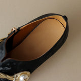 Ellen | Women Mid-Heels with Pointed Toe and Metallic-Accents