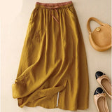 Quinn | Women's Skirt with Elastic Waist and Side Pockets