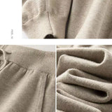 Giselle | Women's Wool Knit Pants with High Waist