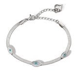Ayvalık | Women Bracelet with Evil Eye and Stainless Steel