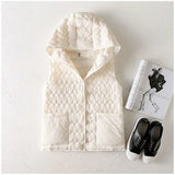 Janet | Women's Ultra-Light Hooded Duck Down Vest with Slim Fit