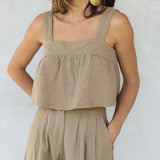 Anya | Women's Culotte Pants with Pleated Front Detail