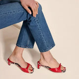 Vinetta | Women Mules with Square Toe and Bow