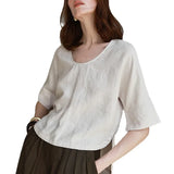 Sadie | Women Top With Hemp Blend V Neck