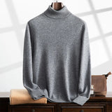 Thaddeus | Men's Cashmere Low Turtleneck Sweater