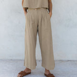 Anya | Women's Culotte Pants with Pleated Front Detail