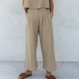 Anya | Women's Culotte Pants with Pleated Front Detail