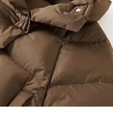 Veyra | Women's Quilted Cropped Jacket with High Neck and Bold Front Clasps
