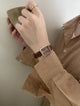 Audrey | Women Wrist Watch with Rectangle Dial and Leather Strap