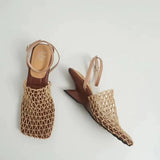 Monroe | Women's Heels with Square-Toe and Braided Mesh