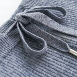 Nina | Women's Wool Knit Wide Leg Pants with High Waist