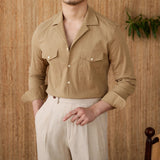 Grayson | Men's Cotton Seersucker Cuban Collar Shirt