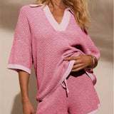 Lila | Women's Knit Two Piece Shorts Set