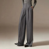 Firenze | Women's Wide Leg Trousers with Elastic Waist
