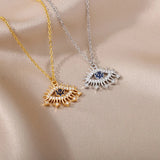 Saphira | Women Necklace with Evil Eye and Blue Stone