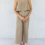 Anya | Women's Culotte Pants with Pleated Front Detail