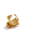 Valmara | Women Ring with Heart Charms and Gold Plating