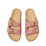 Noemi | Women's Sandals with Raffia Straps and Buckles