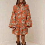 Lila | Women Dress With Cotton Blend Floral Print
