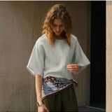Maisie | Women Top With Linen Drop Shoulder