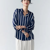 Maren | Women Blouse With Satin Stripe Design