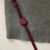 Lacceti | Women Wrist Watch with Brass Case and Leather Band