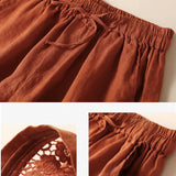 Lenora | Women's Shorts with Drawstring Waist and Lace Trim