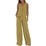 Aria | Women's Linen Two Piece Set Pants