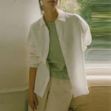 Eloise | Women Shirt With Linen Blend Longline Fit