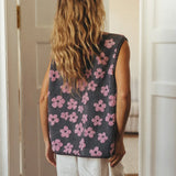 Dahlia | Women Vest With Sherpa Fleece Texture