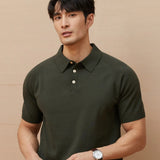 Fletcher | Men's Knitted Polo Shirt with Button Down Design