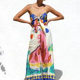 Montclair | Women's Printed Wide Leg Cami Jumpsuit